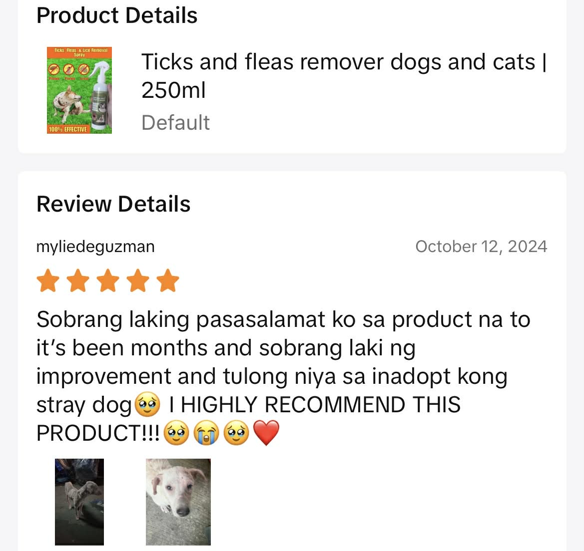 Customer testimonial